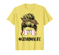 T Ball Grandma Life Messy Bun Leopard T-Shirt - Streetwear Style Unisex - T-Shirt, Sweatshirt, Hoodie