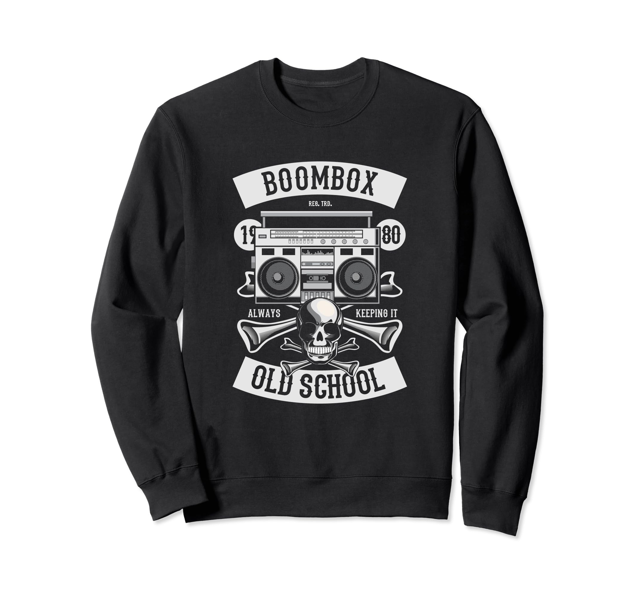 Old School Boombox Old School Sweatshirt - Minimalist Print for Adults - T-Shirt, Sweatshirt, Hoodie