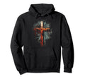 Cross Distressed 90S Goth Grunge Hoodie - Aesthetic Graphic Men Women - T-Shirt, Sweatshirt, Hoodie