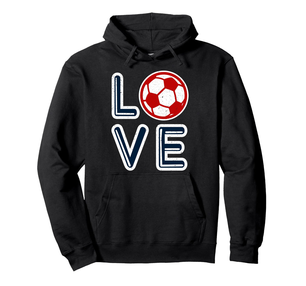 Great Heart I Love Football Soccer Fan Hoodie - Trendy Graphic Unisex - T-Shirt, Sweatshirt, Hoodie