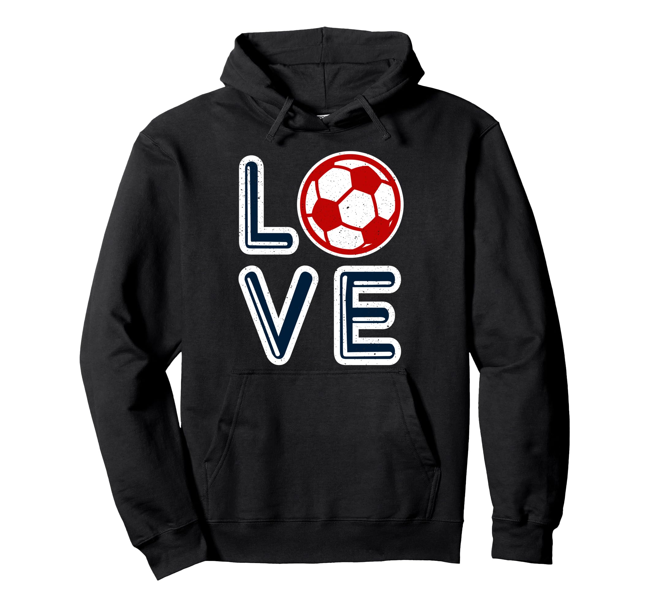 Great Heart I Love Football Soccer Fan Hoodie - Trendy Graphic Unisex - T-Shirt, Sweatshirt, Hoodie