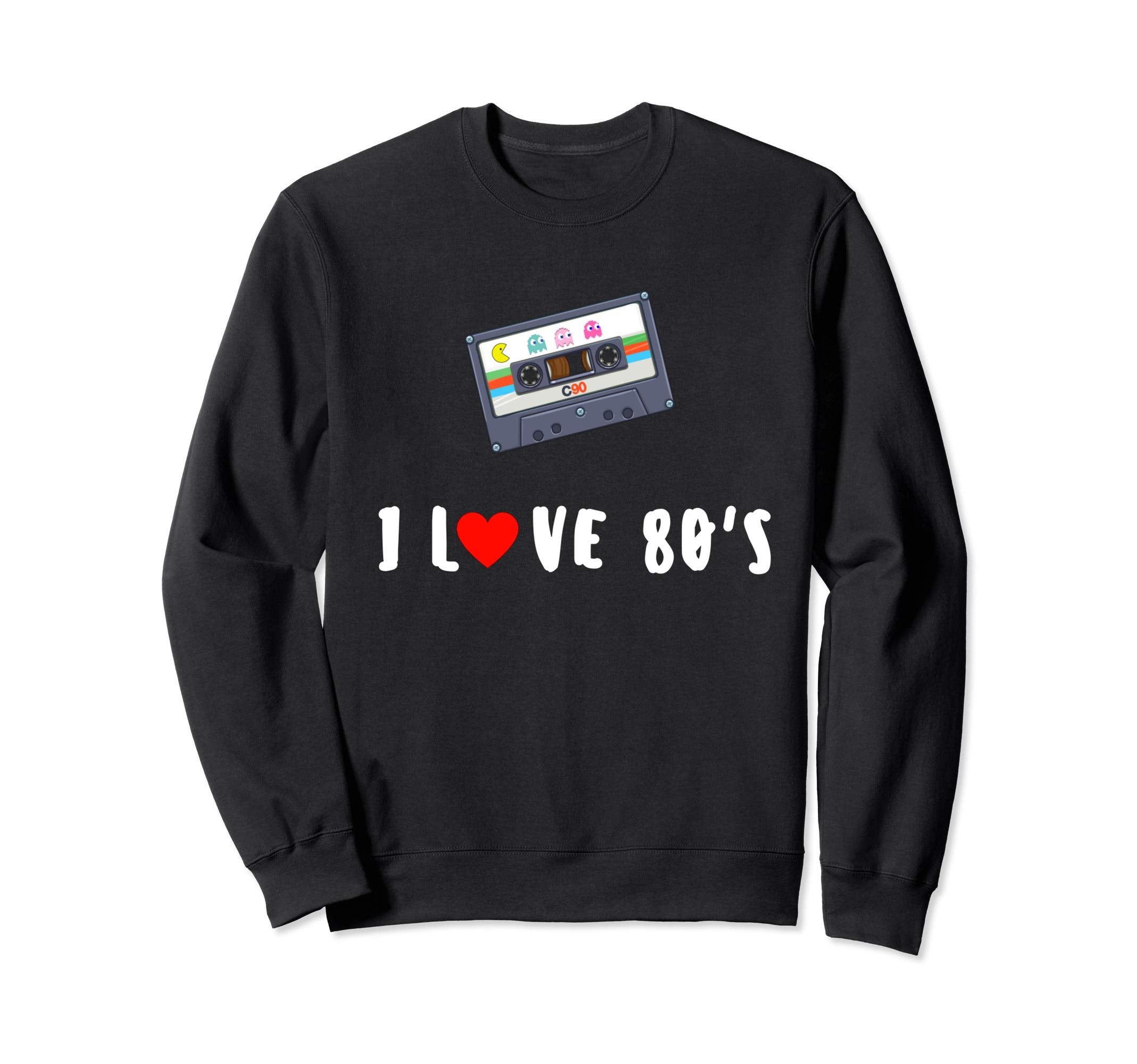 I Love 80S Cassette Tapes Sweatshirt - Casual Everyday Wear Men Women - T-Shirt, Sweatshirt, Hoodie