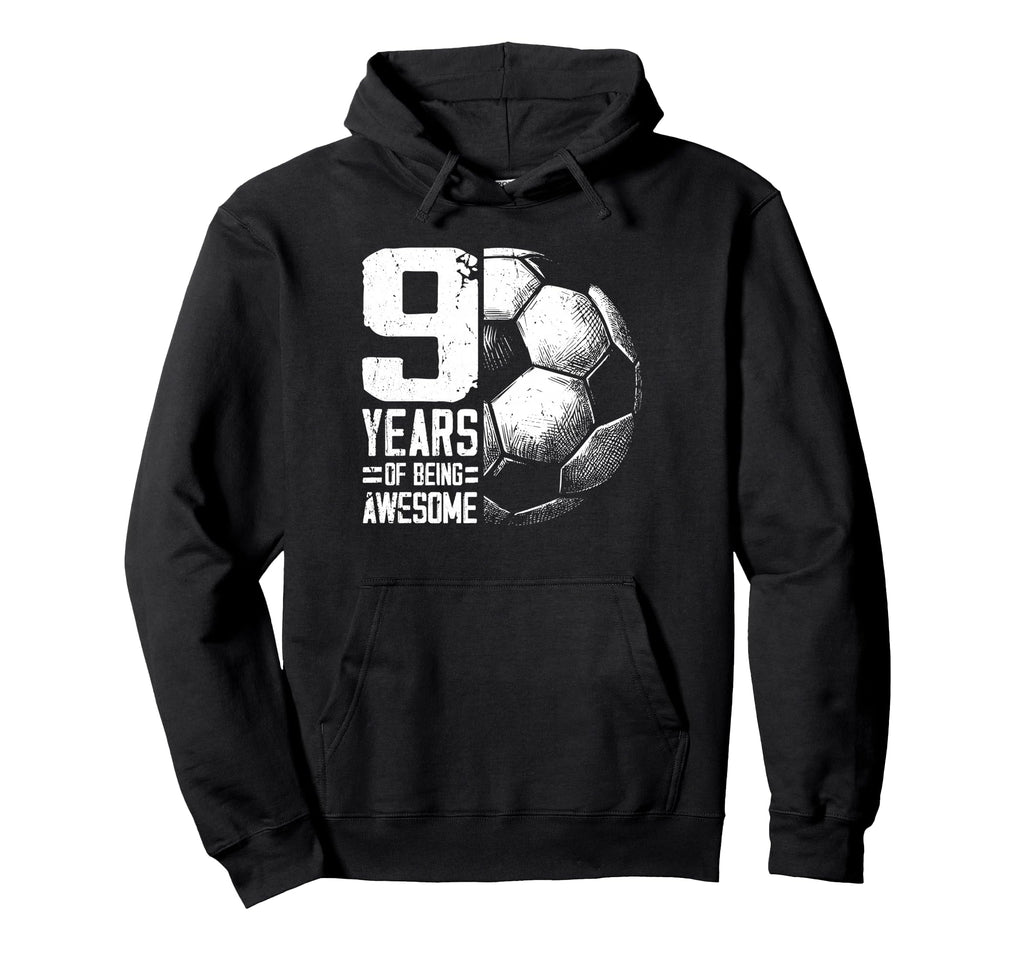 9Th Birthday Soccer Player Football 9 Hoodie - Aesthetic Graphic Men Women - T-Shirt, Sweatshirt, Hoodie