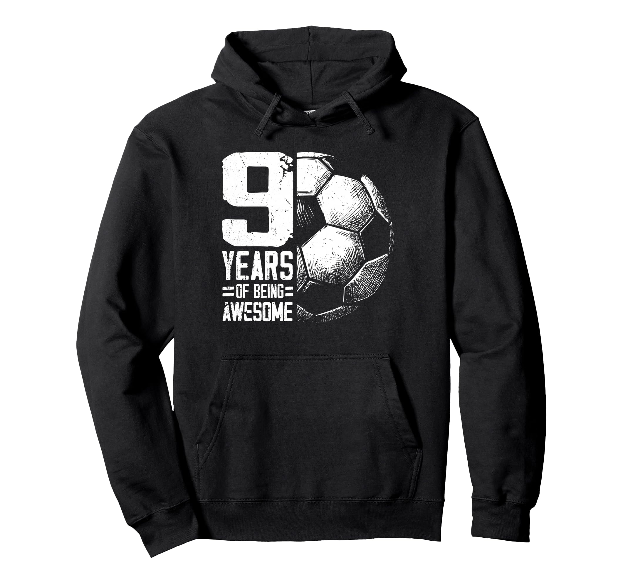 9Th Birthday Soccer Player Football 9 Hoodie - Aesthetic Graphic Men Women - T-Shirt, Sweatshirt, Hoodie