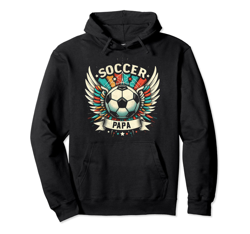 Soccer Papa Family Matching Dad Hoodie - Custom Art Print for Adults - T-Shirt, Sweatshirt, Hoodie