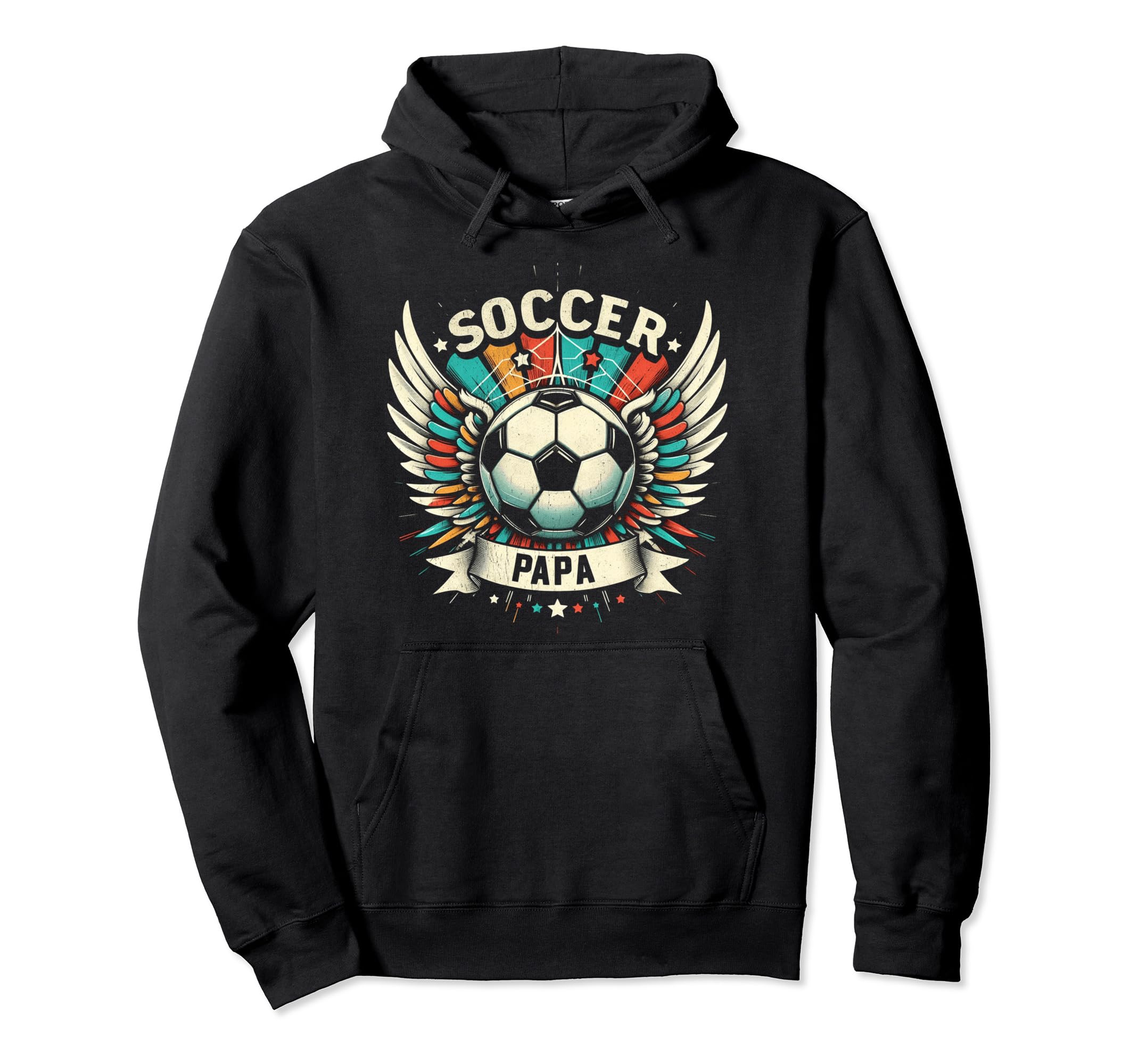 Soccer Papa Family Matching Dad Hoodie - Custom Art Print for Adults - T-Shirt, Sweatshirt, Hoodie