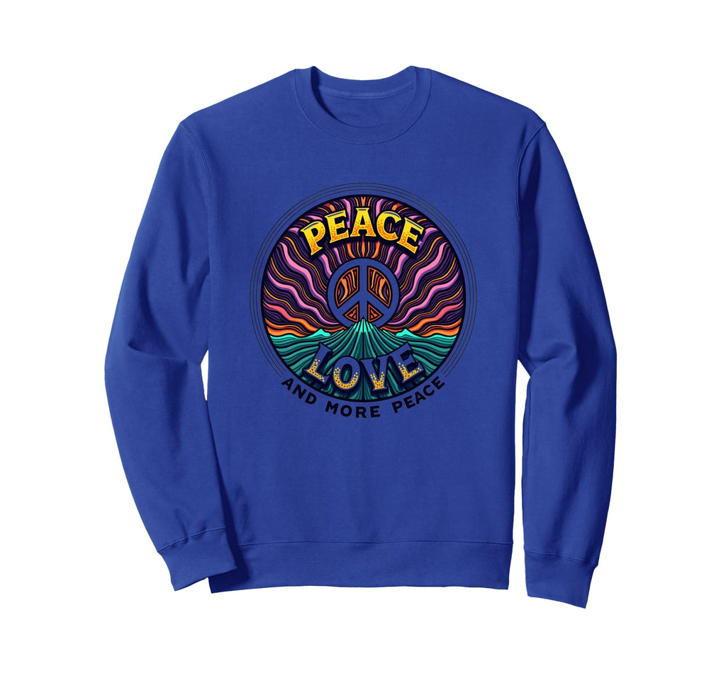 Hippie Peace Love 60S Groovy Sweatshirt - Casual Everyday Wear Unisex - T-Shirt, Sweatshirt, Hoodie