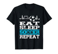Eat Sleep Soccer Repeat Heartbeat T-Shirt - Casual Everyday Wear Unisex - T-Shirt, Sweatshirt, Hoodie