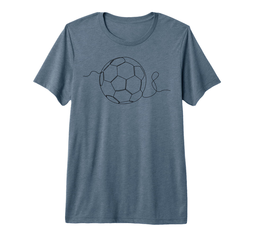 One Line Art Minimalist Soccer Coach T-Shirt - Unique Graphic Unisex - T-Shirt, Sweatshirt, Hoodie