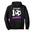 10 Years Old 10Th Birthday Gift Soccer Hoodie - Minimalist Print Unisex - T-Shirt, Sweatshirt, Hoodie