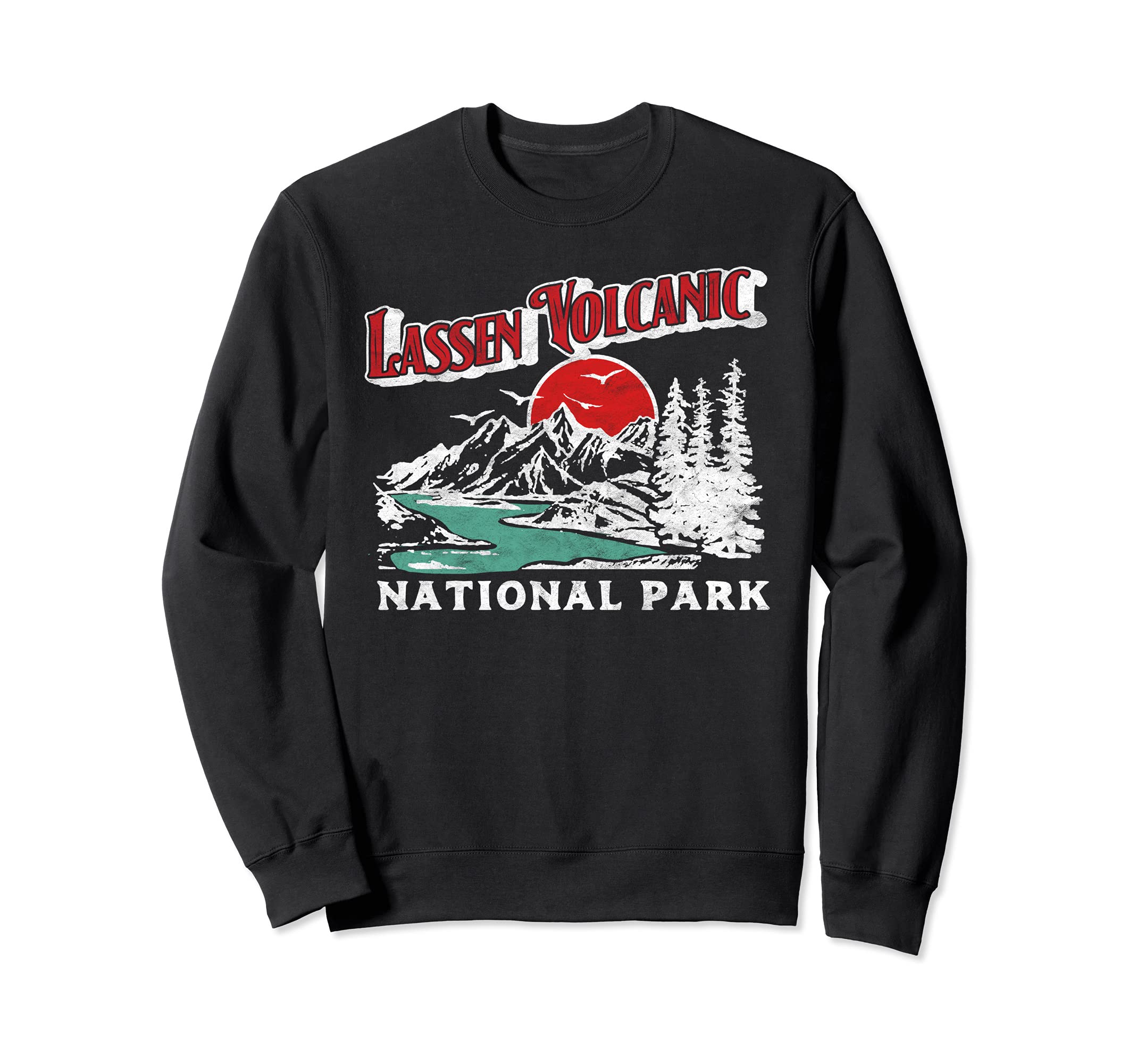 Lassen Volcanic National Park 80S Sweatshirt - Graphic Print Unisex - T-Shirt, Sweatshirt, Hoodie