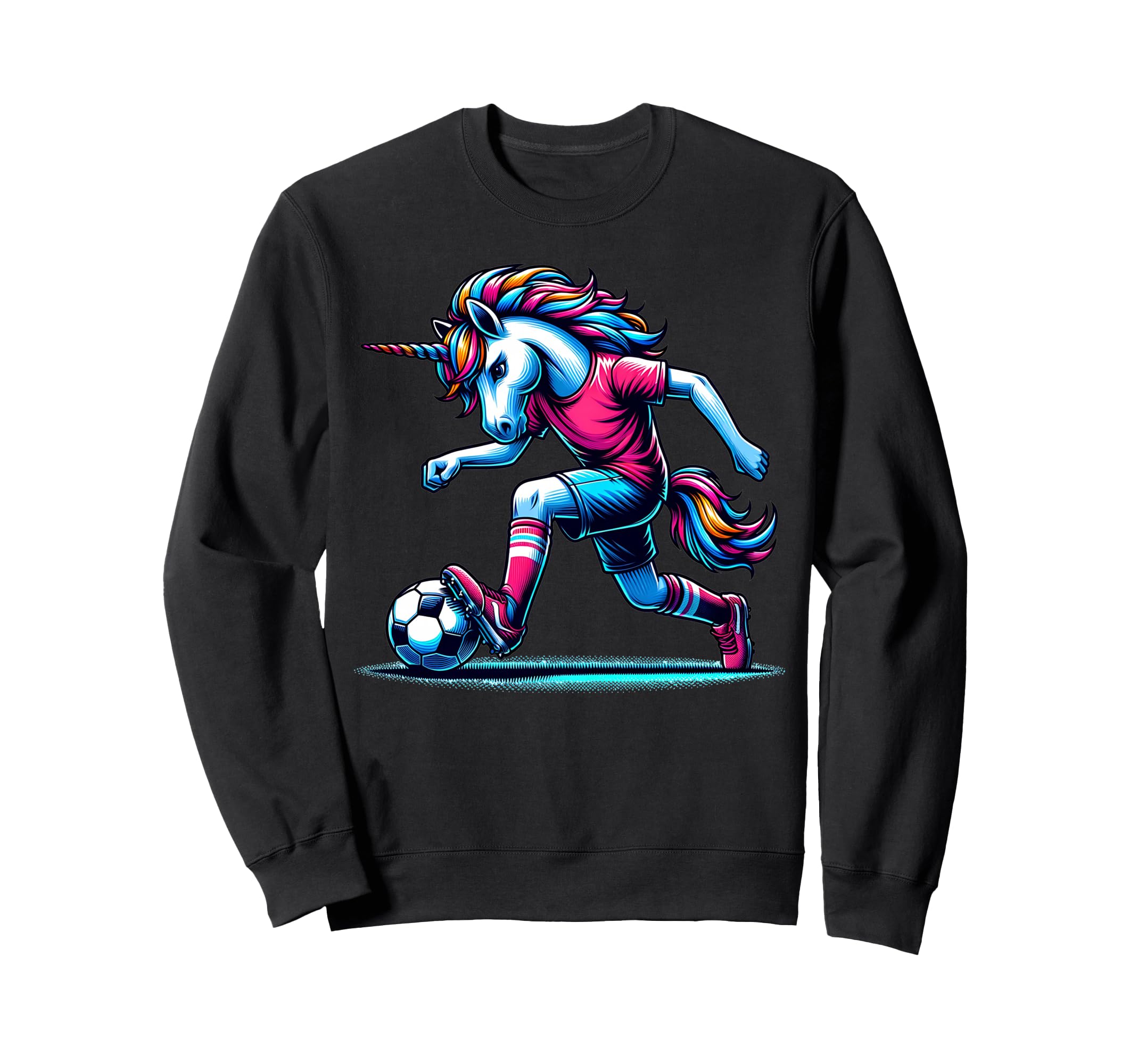 Footballer Unicorn Fans Soccer Sweatshirt - Casual Everyday Wear Unisex - T-Shirt, Sweatshirt, Hoodie