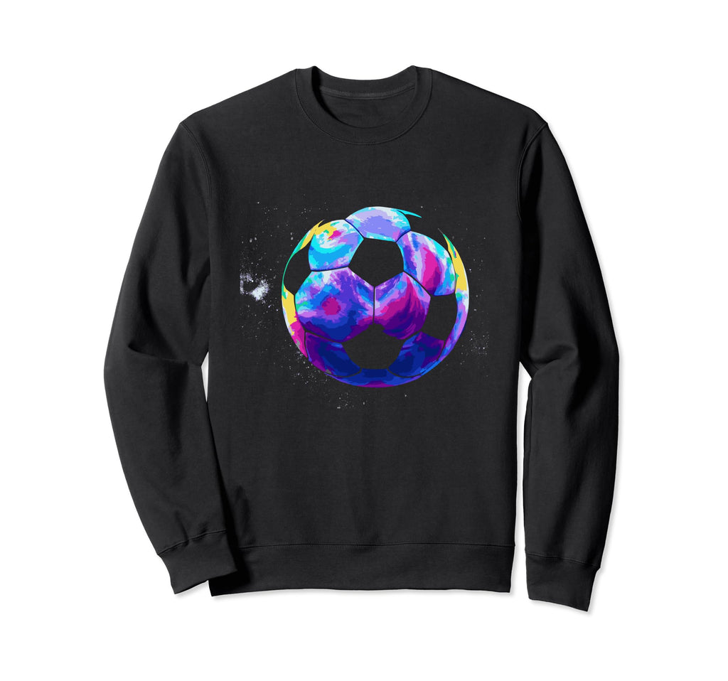 Tie Dye Soccer Ball Colorful Soccer Sweatshirt - Trendy Graphic Unisex - T-Shirt, Sweatshirt, Hoodie
