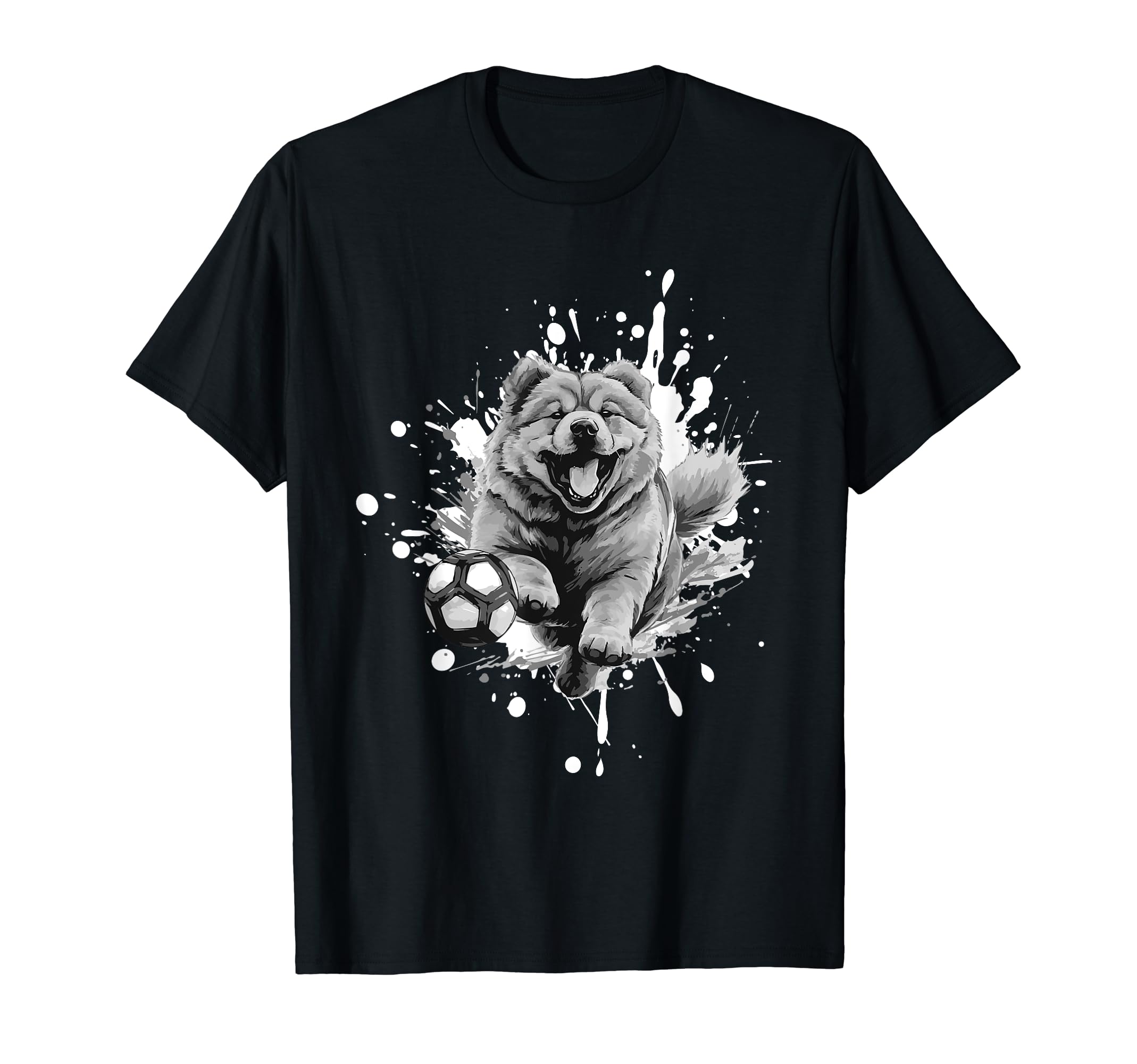 Chow Chow Dog Playing Soccer Team T-Shirt - Casual Everyday Wear Unisex - T-Shirt, Sweatshirt, Hoodie