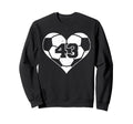 Soccer Heart Number 43 Jersey Sports Sweatshirt - Unique Graphic Unisex - T-Shirt, Sweatshirt, Hoodie