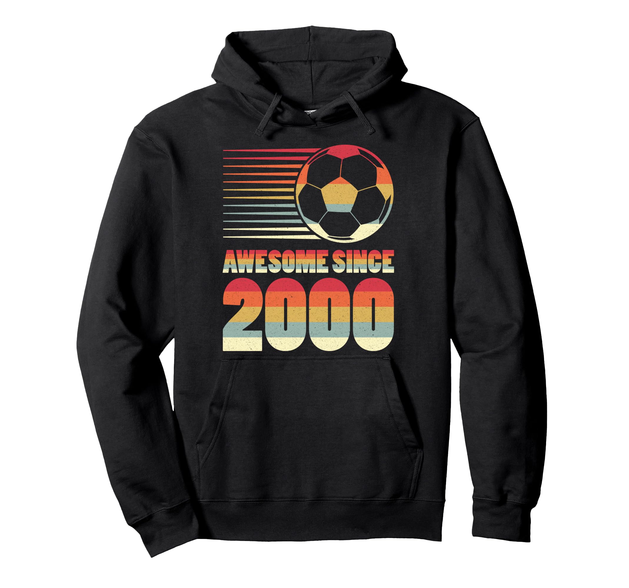 Awesome Since 2000 Soccer 26Th Birthday Hoodie - Graphic Print for Adults - T-Shirt, Sweatshirt, Hoodie