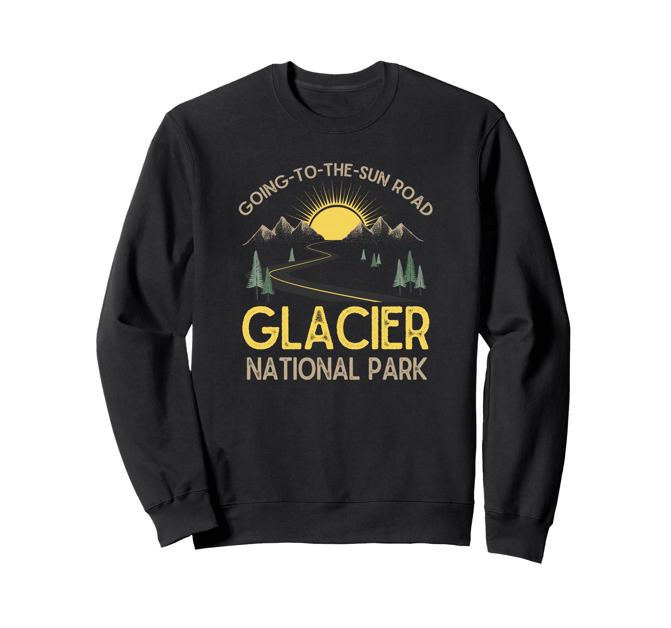Going To Sun Road Glacier National Sweatshirt - Custom Art Print Unisex - T-Shirt, Sweatshirt, Hoodie