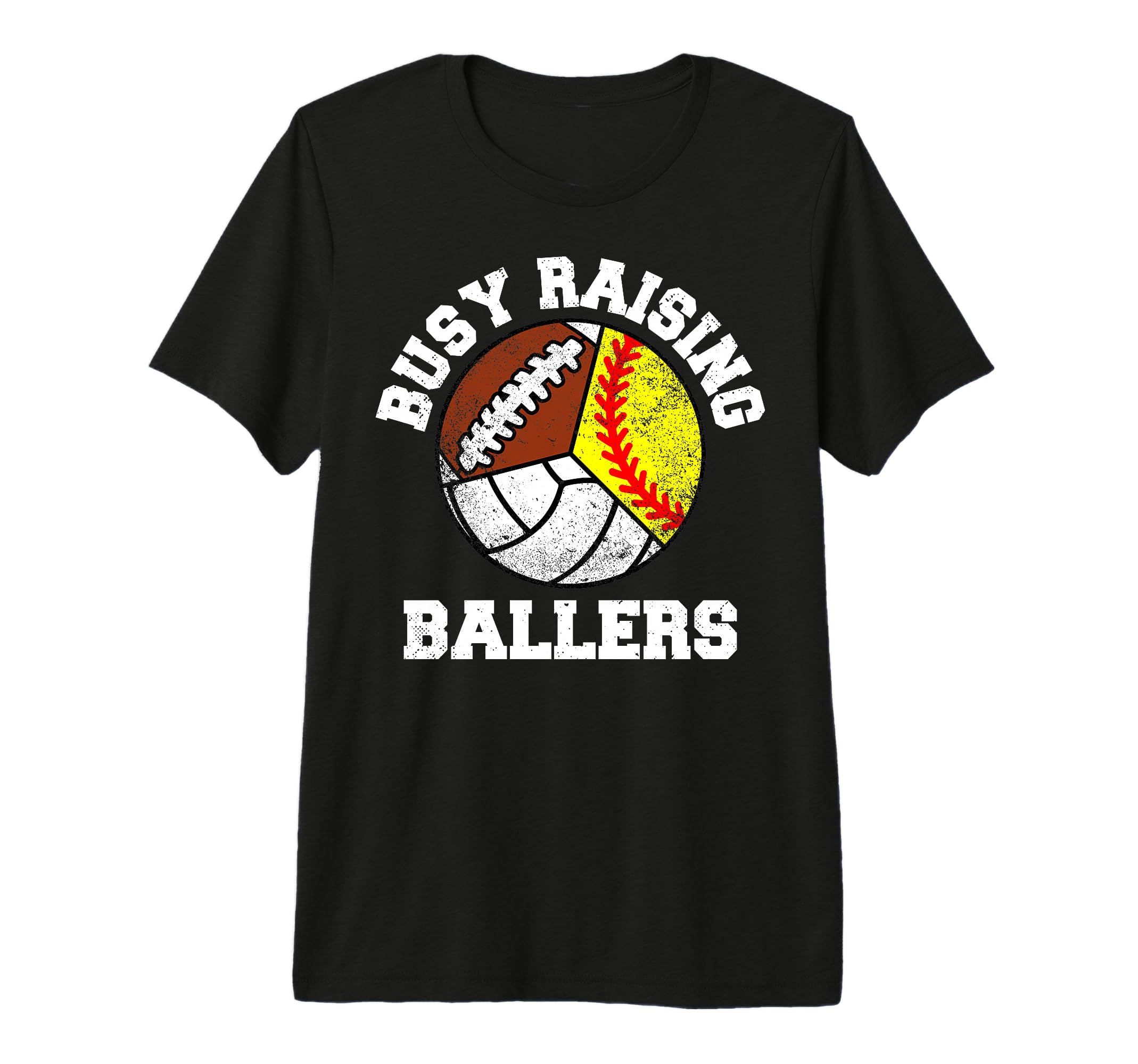 Busy Raising Ballers Funny Softball T-Shirt - Trendy Graphic for Adults - T-Shirt, Sweatshirt, Hoodie