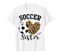 Soccer Sister Heart Leopard Sister T-Shirt - Streetwear Style for Adults - T-Shirt, Sweatshirt, Hoodie