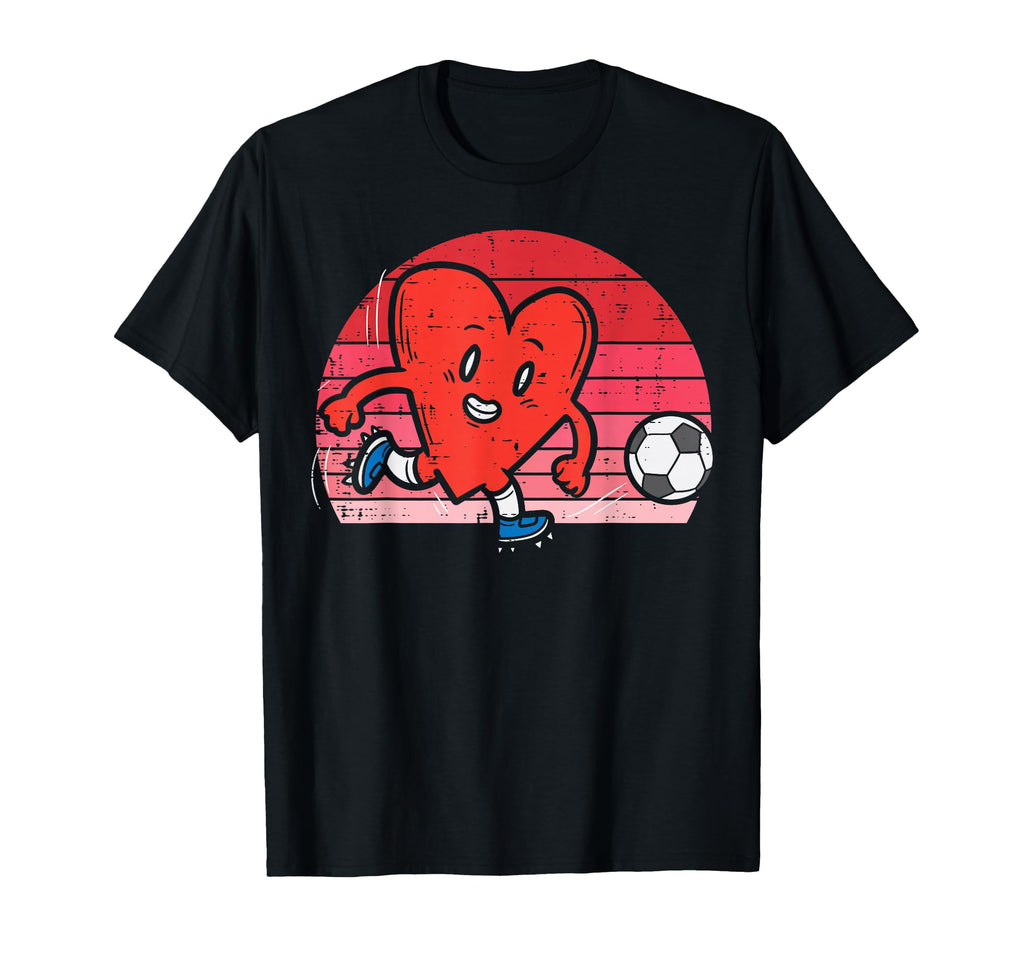Heart Playing Soccer Football T-Shirt - Aesthetic Graphic Unisex - T-Shirt, Sweatshirt, Hoodie