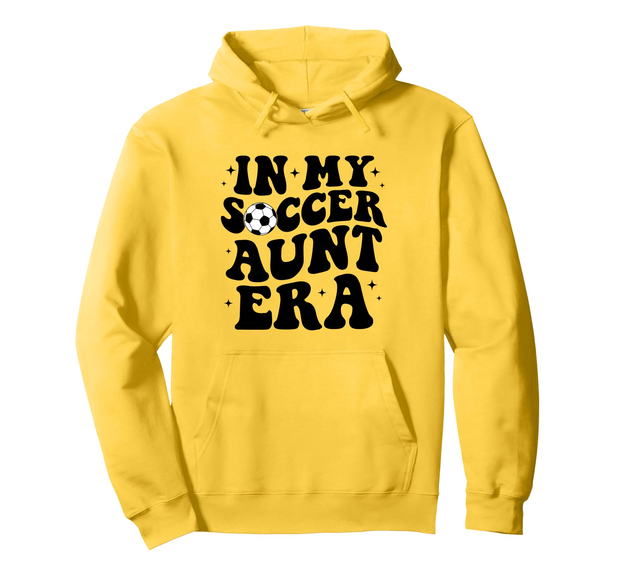My Soccer Aunt Era Groovy Soccer Hoodie - Casual Everyday Wear for Adults - T-Shirt, Sweatshirt, Hoodie