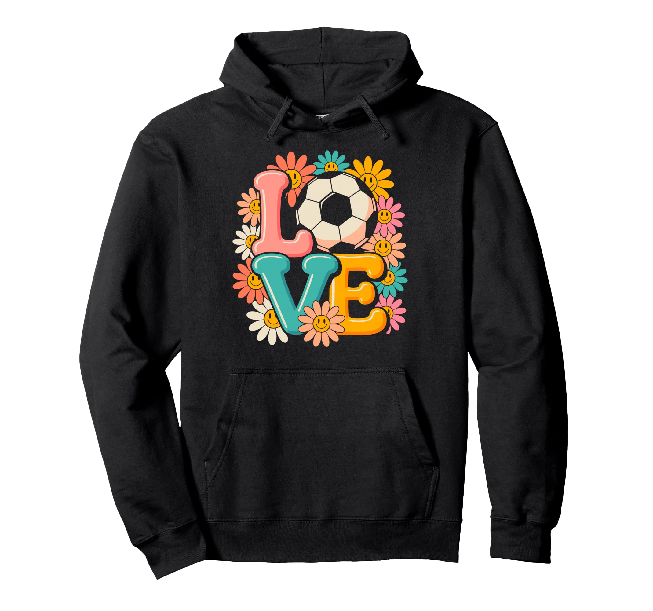 Groovy Love Soccer Goalie Player Fan Hoodie - Trendy Graphic Men Women - T-Shirt, Sweatshirt, Hoodie