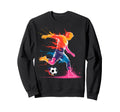 Colorful Funny Soccer Player Fan Game Sweatshirt - Graphic Print Unisex - T-Shirt, Sweatshirt, Hoodie