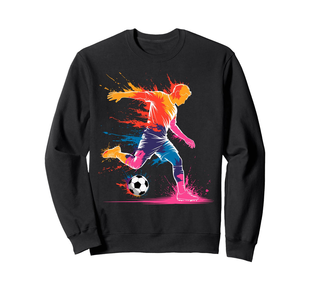 Colorful Funny Soccer Player Sweatshirt - Fun Novelty Design for Adults - T-Shirt, Sweatshirt, Hoodie