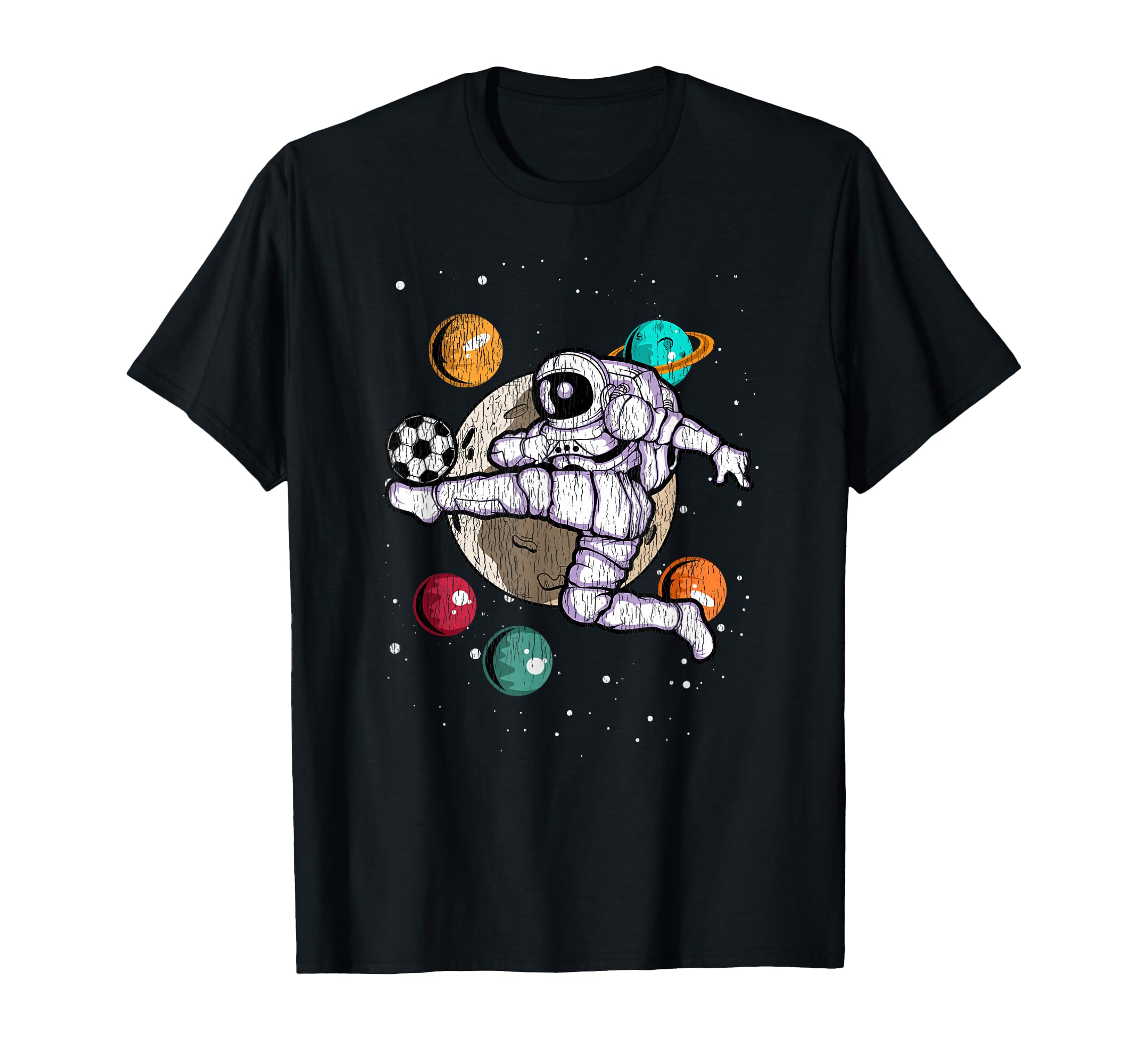 Soccer Astronaut Outer Space Spaceman T-Shirt - Minimalist Print Unisex - T-Shirt, Sweatshirt, Hoodie