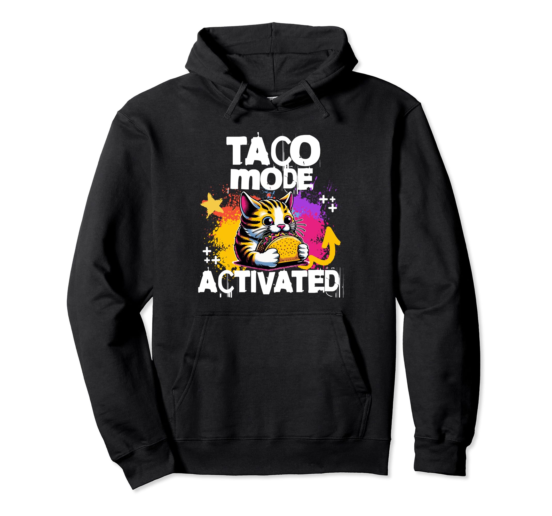 Funny 90S Grunge Gamer Cat Taco Hoodie - Streetwear Style Men Women - T-Shirt, Sweatshirt, Hoodie