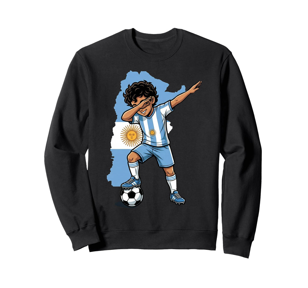 Argentina Soccer Dab Flag Football Sweatshirt - Aesthetic Graphic Men Women - T-Shirt, Sweatshirt, Hoodie