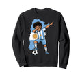 Argentina Soccer Dab Flag Football Sweatshirt - Aesthetic Graphic Men Women - T-Shirt, Sweatshirt, Hoodie