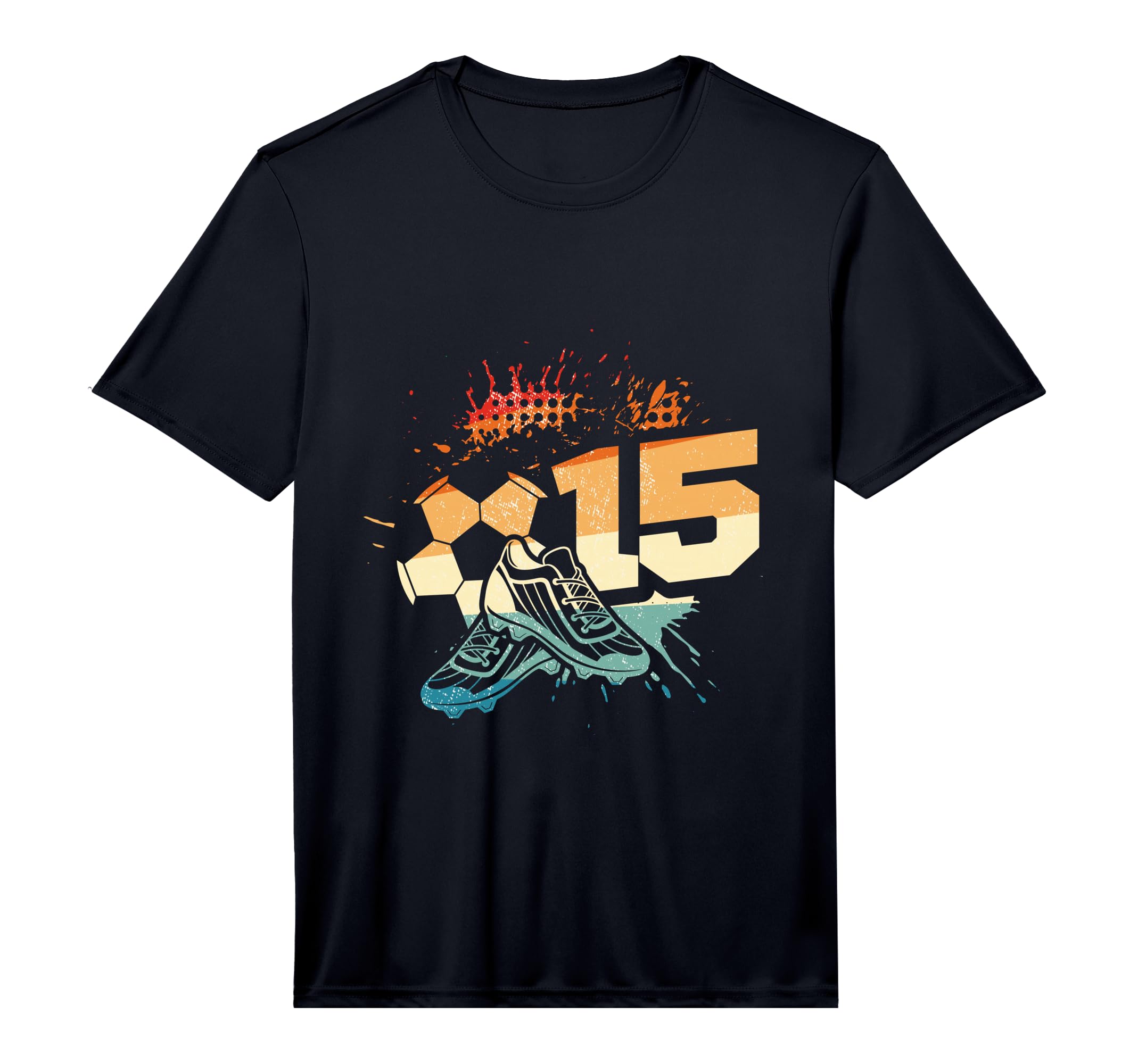 15Th Birthday Soccer Player Football T-Shirt - Aesthetic Graphic Men Women - T-Shirt, Sweatshirt, Hoodie