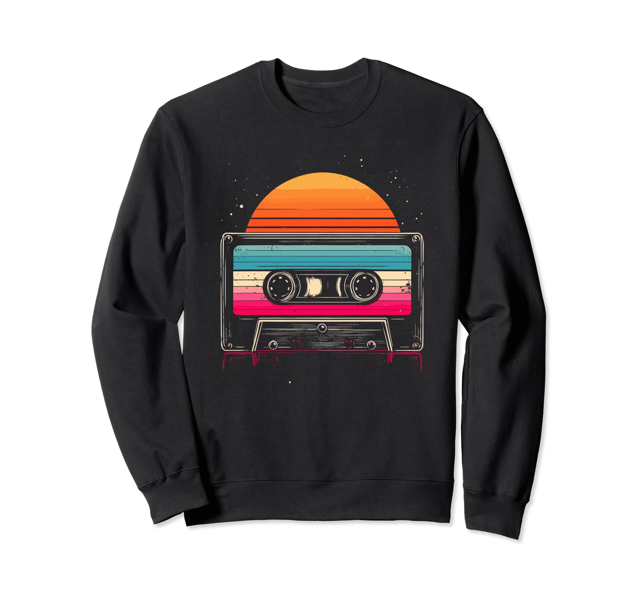 Oldschool Cassette Sunset Tape Sweatshirt - Casual Everyday Wear Unisex - T-Shirt, Sweatshirt, Hoodie