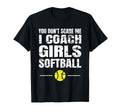 You Dont Scare Me I Coach Softball T-Shirt - Casual Everyday Wear Men Women - T-Shirt, Sweatshirt, Hoodie