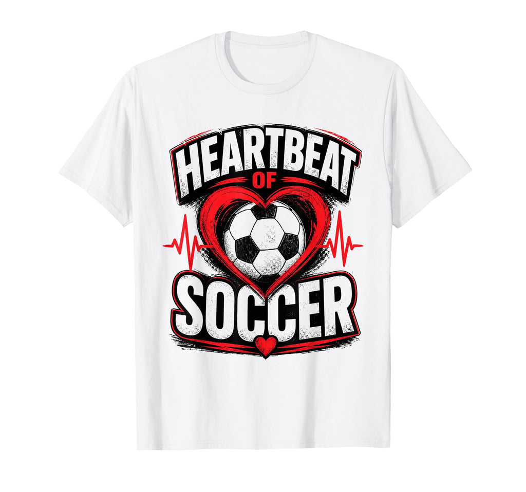 Football Collection Soccer Heartbeat T-Shirt - Minimalist Print Men Women - T-Shirt, Sweatshirt, Hoodie