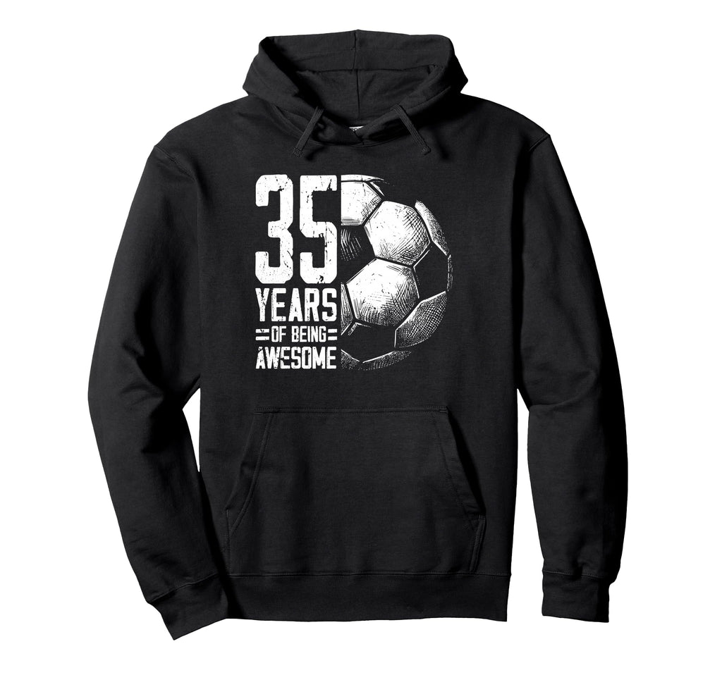 35Th Birthday Soccer Player Football 35 Hoodie - Graphic Print for Adults - T-Shirt, Sweatshirt, Hoodie