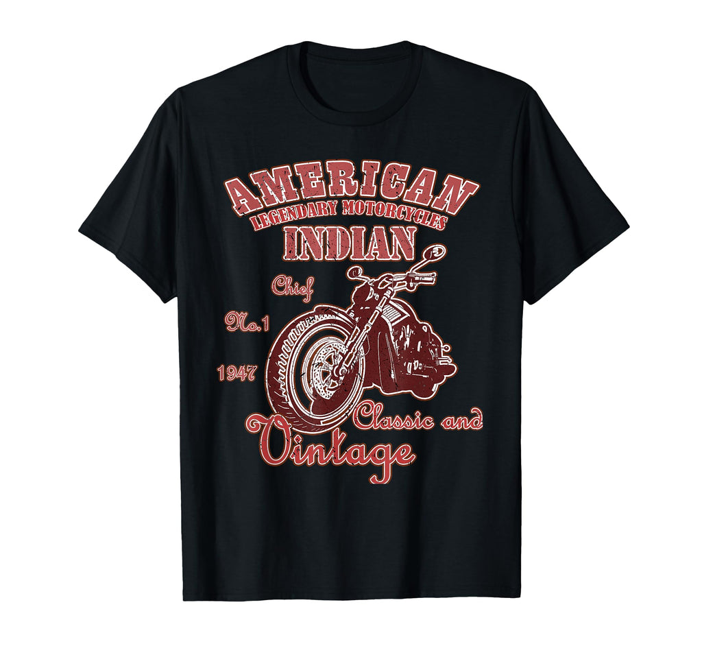 American Motorcycle Indian Old Biker T-Shirt - Trendy Graphic for Adults - T-Shirt, Sweatshirt, Hoodie