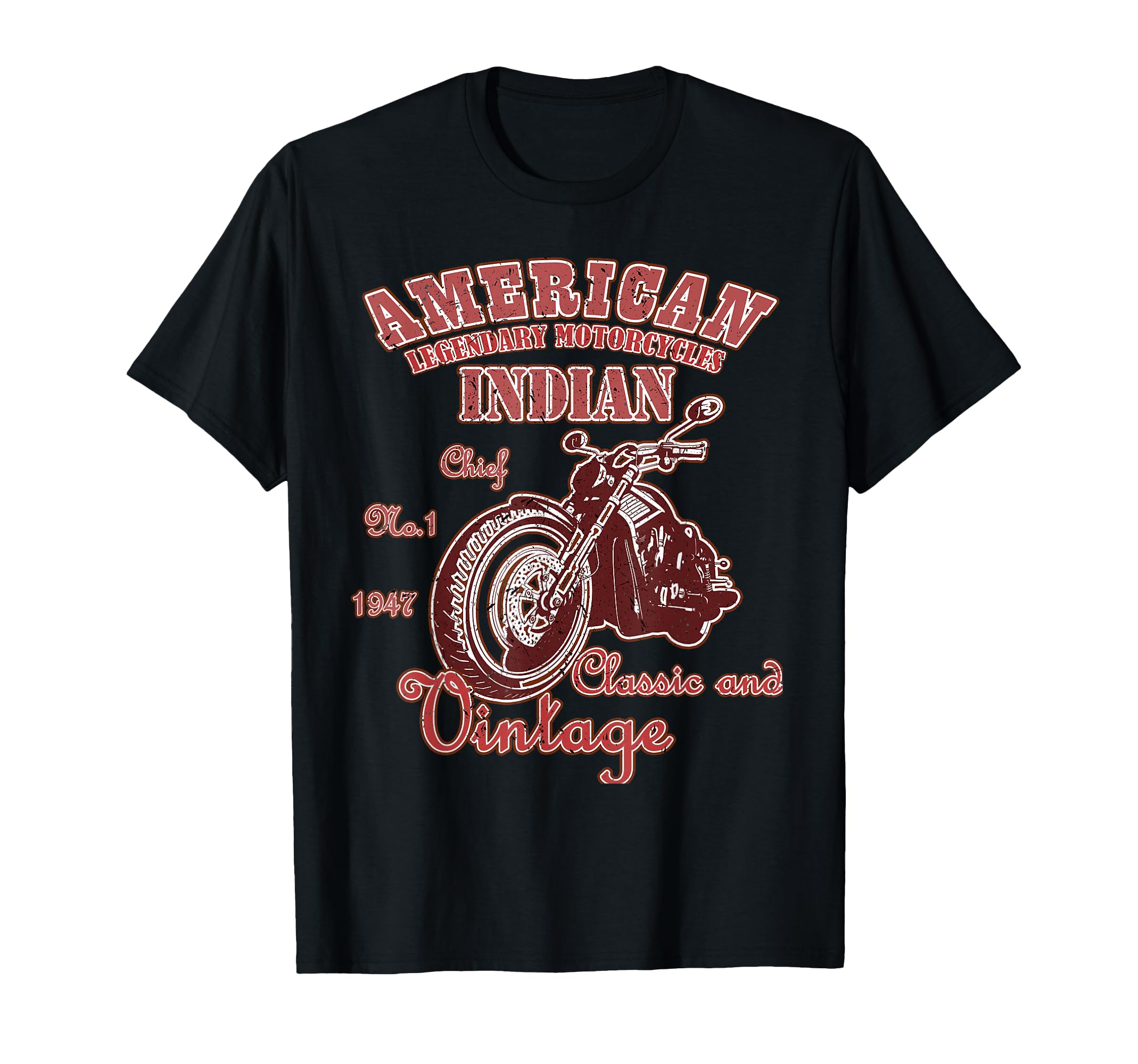 American Motorcycle Indian Old Biker T-Shirt - Trendy Graphic for Adults - T-Shirt, Sweatshirt, Hoodie