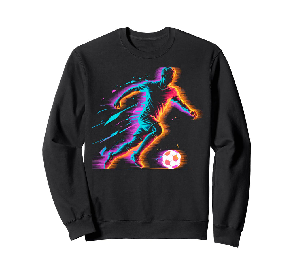 Colorful Funny Soccer Player Fan Sweatshirt - Unique Graphic for Adults - T-Shirt, Sweatshirt, Hoodie