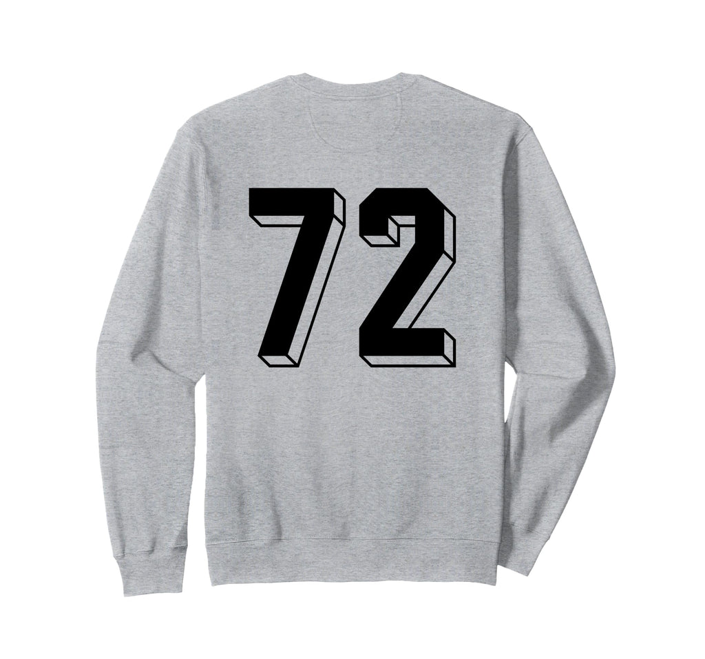 Number 72 Backside 80S 90S Team Sweatshirt - Custom Art Print for Adults - T-Shirt, Sweatshirt, Hoodie