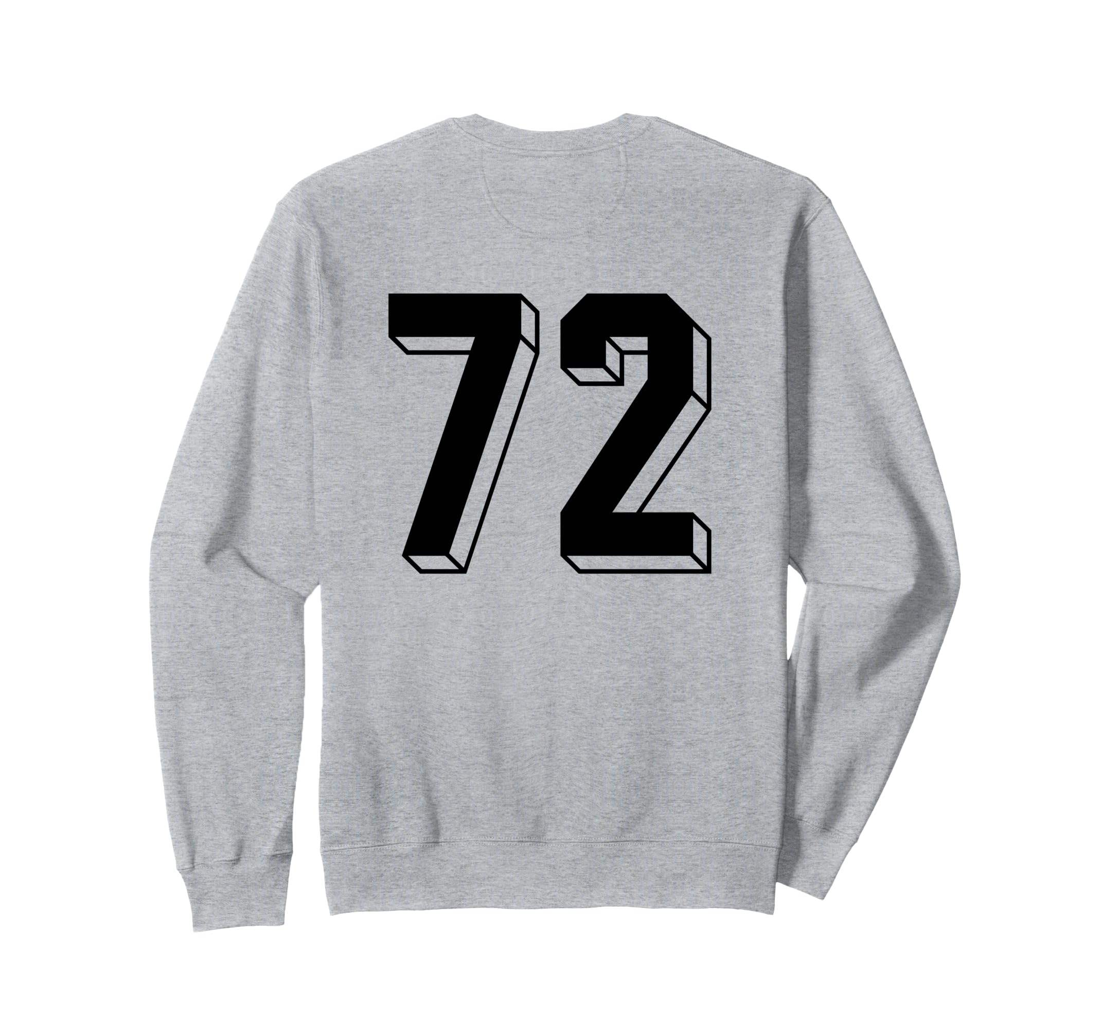 Number 72 Backside 80S 90S Team Sweatshirt - Custom Art Print for Adults - T-Shirt, Sweatshirt, Hoodie