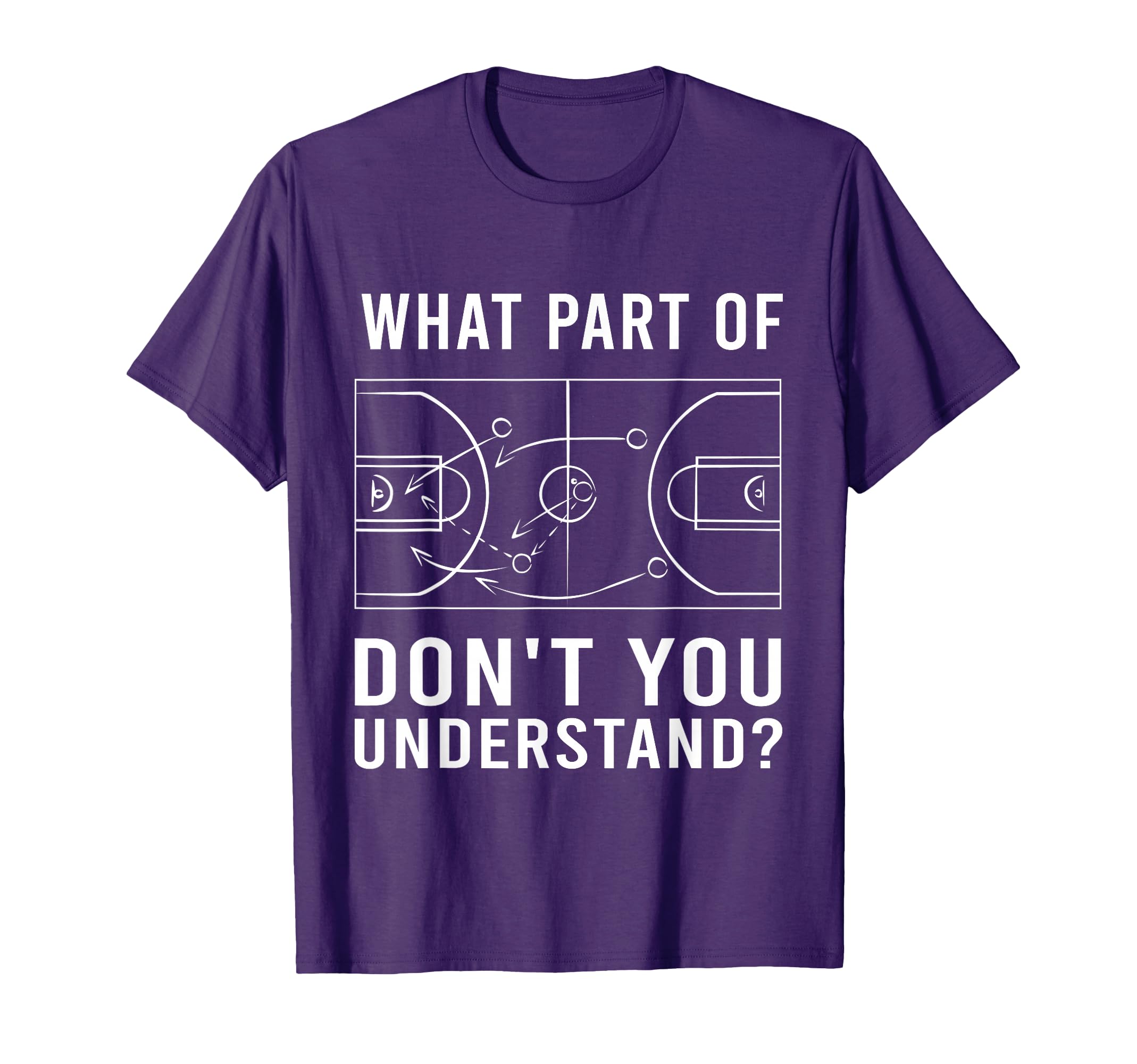 Funny Basketball Coach Tactic Diagram T-Shirt - Trendy Graphic for Adults - T-Shirt, Sweatshirt, Hoodie