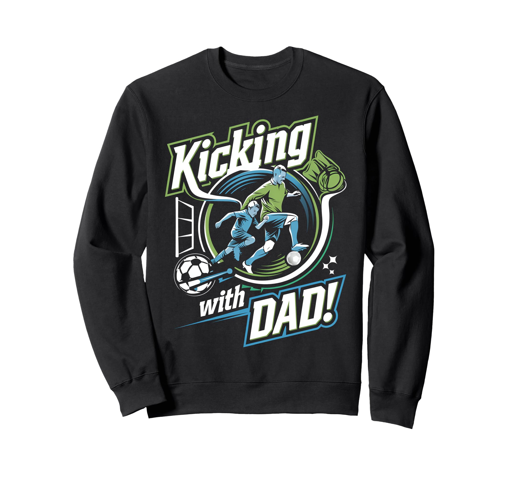 Father And Son Soccer Fun Fathers Day Sweatshirt - Custom Art Print Unisex - T-Shirt, Sweatshirt, Hoodie