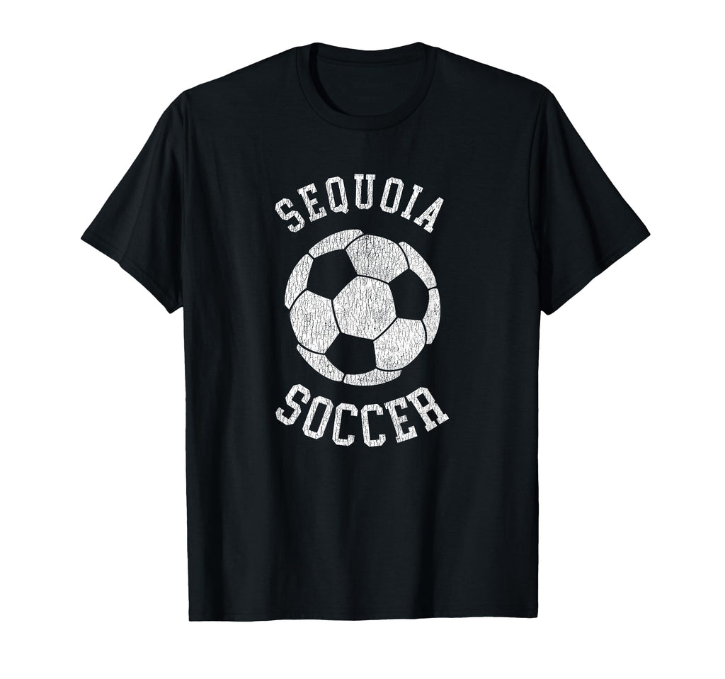 Sequoia Soccer Distressed 90S T-Shirt - Minimalist Print for Adults - T-Shirt, Sweatshirt, Hoodie