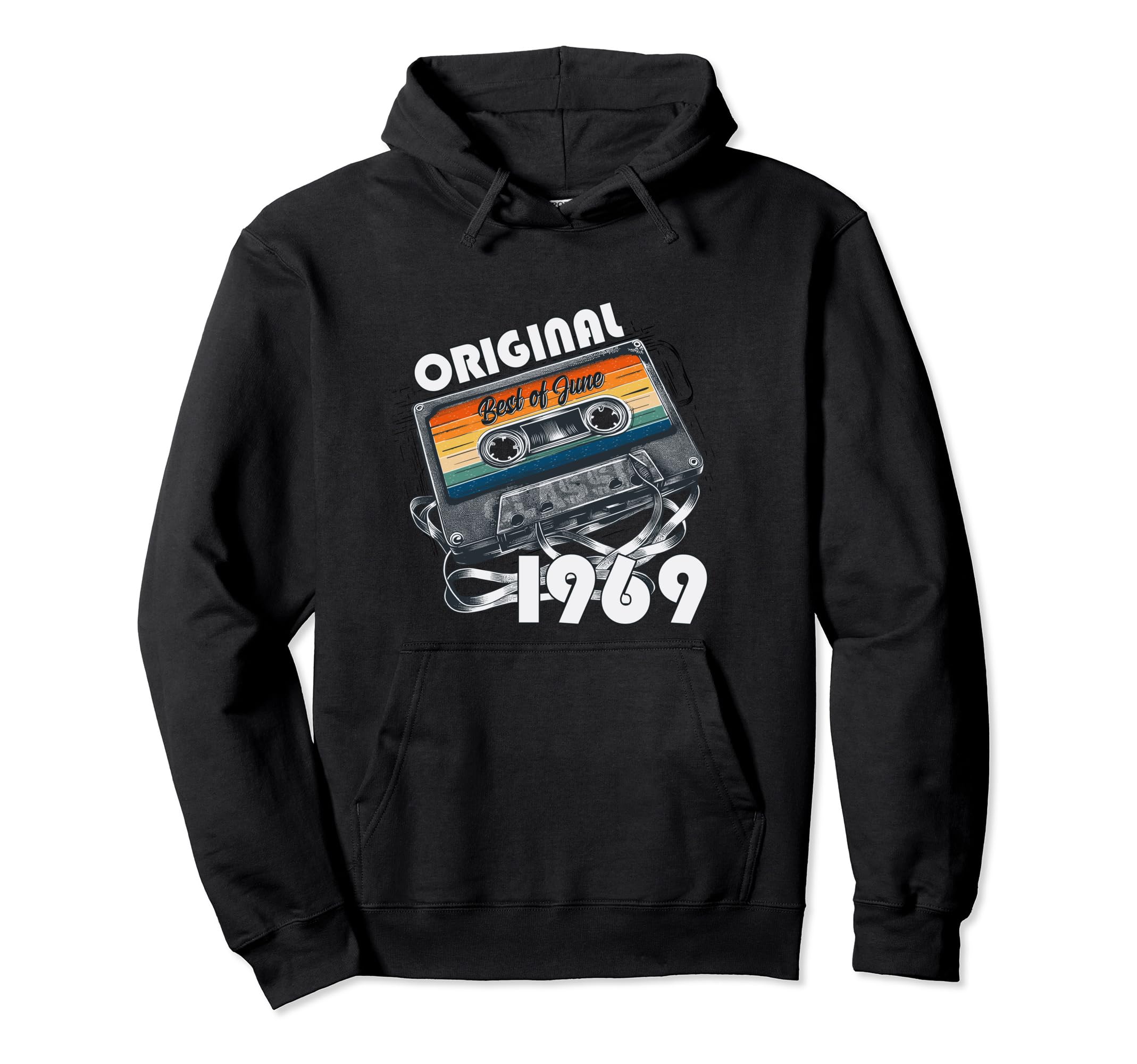 55Th Birthday June 1969 Cassette Hoodie - Fun Novelty Design Men Women - T-Shirt, Sweatshirt, Hoodie
