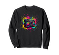 Splash Art Boombox Old School 80S Sweatshirt - Streetwear Style Men Women - T-Shirt, Sweatshirt, Hoodie