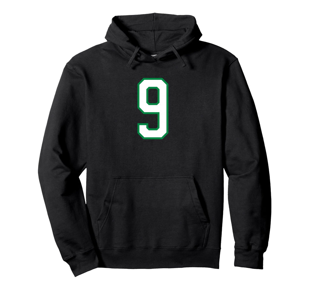 White Green Sport Team Number 9 Hoodie - Custom Art Print Men Women - T-Shirt, Sweatshirt, Hoodie