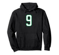 White Green Sport Team Number 9 Hoodie - Custom Art Print Men Women - T-Shirt, Sweatshirt, Hoodie