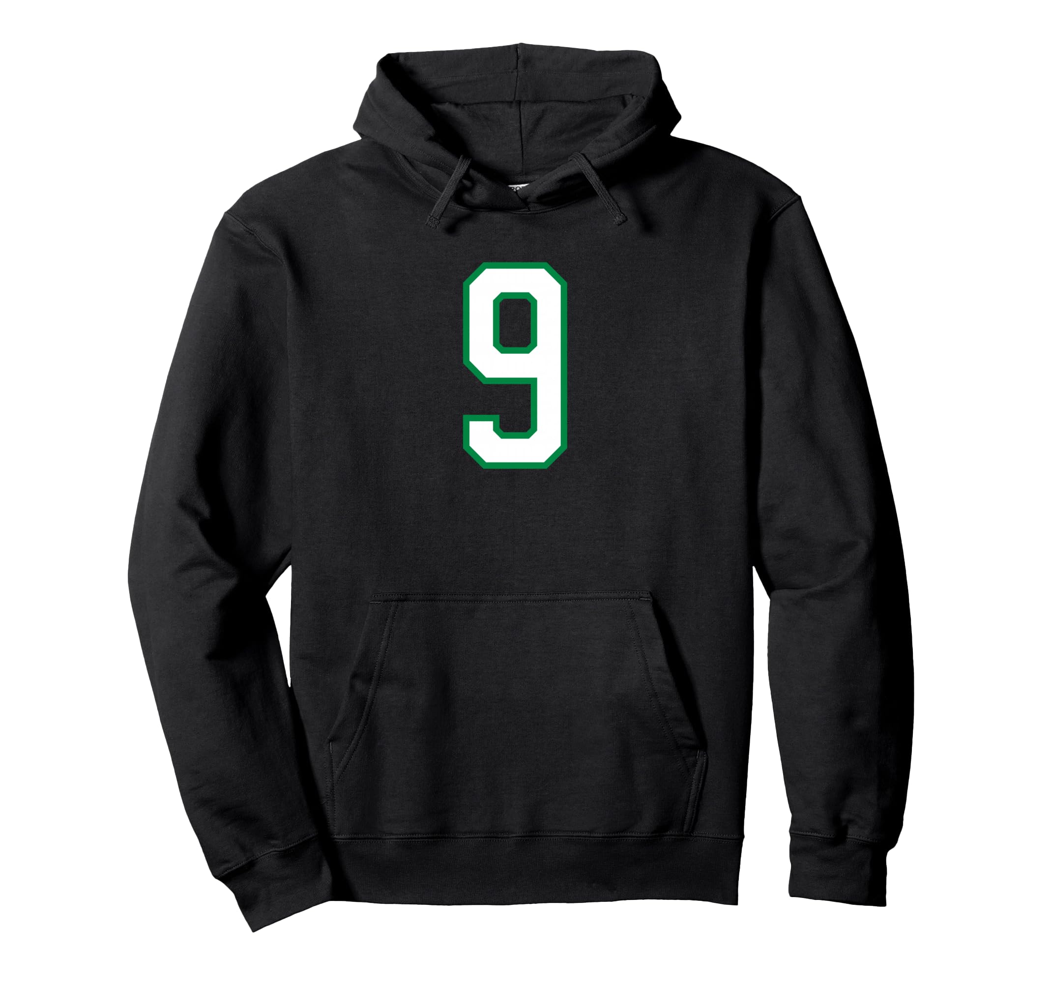 White Green Sport Team Number 9 Hoodie - Custom Art Print Men Women - T-Shirt, Sweatshirt, Hoodie